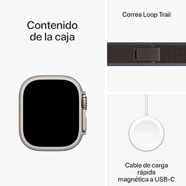 Apple Watch Ultra 2 LTE 49mm Titanio con Trail Loop Blu/Nero