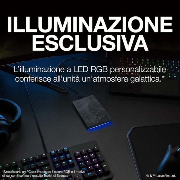 Seagate FireCuda Gaming HDD 2TB disco rigido esterno USB 3.2