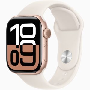 Apple Watch Series 10 42 mm Roségold con Cinturino Rosa Chiaro