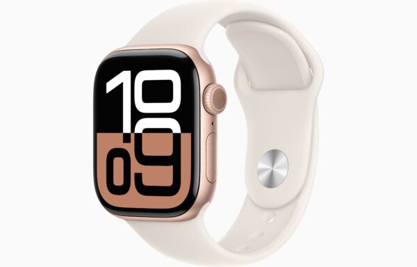 Apple Watch Series 10 42 mm Roségold con Cinturino Rosa Chiaro