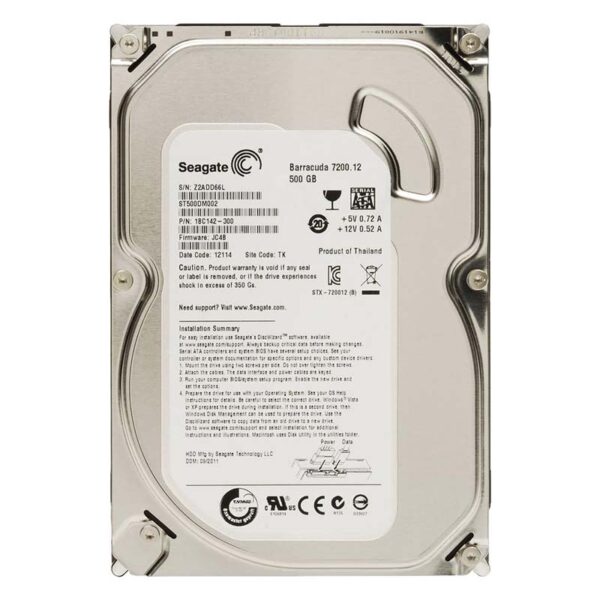 Seagate Barracuda 500GB 7200.12 Hard Disk Usato per Desktop